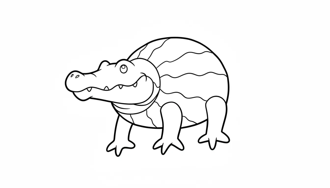 Glorbo Fruttodrillo para colorear para bebé para imprimir