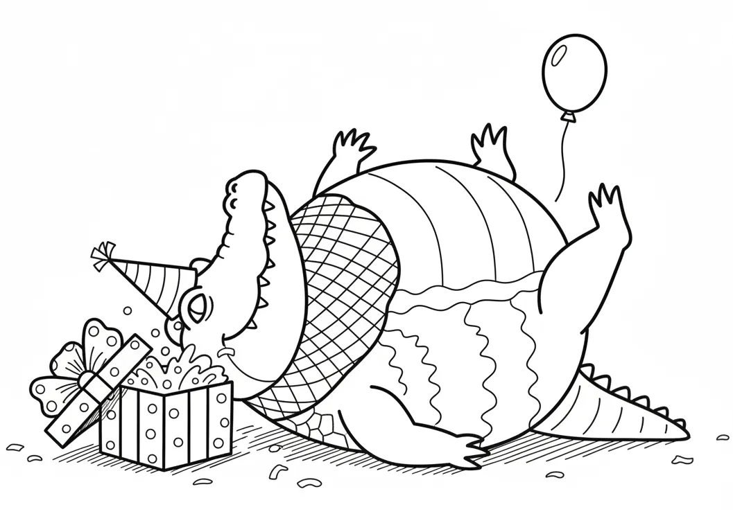 Glorbo Fruttodrillo para colorear para imprimir para niño de 4 años