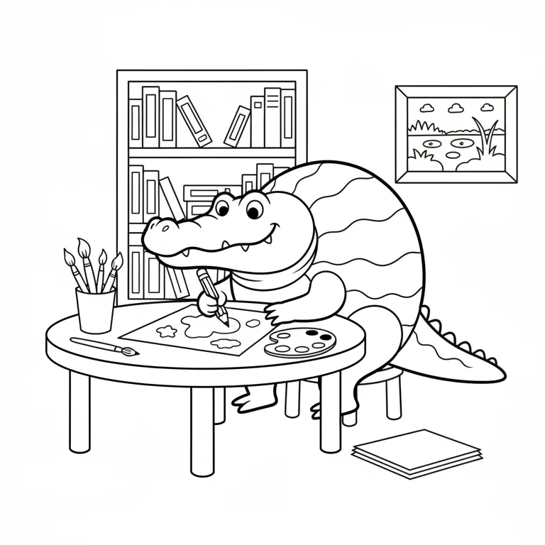 Glorbo Fruttodrillo para colorear y recortar para imprimir