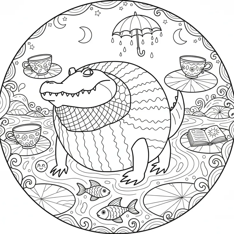 Glorbo Fruttodrillo para colorear para niño de 4 años