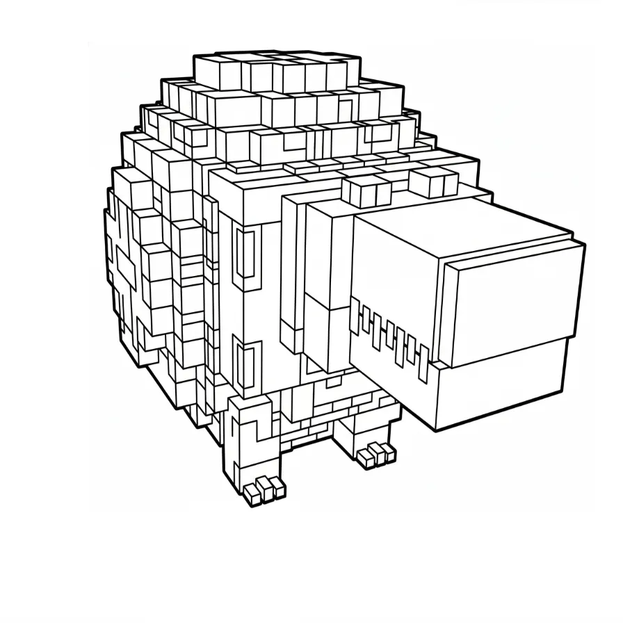 Glorbo Fruttodrillo para colorear y recortar para imprimir 1