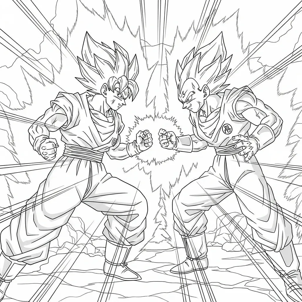 descargar Goku para colorear gratis
