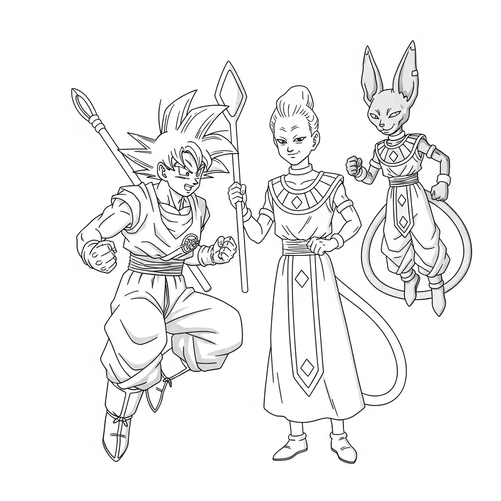 Goku para colorear gratis