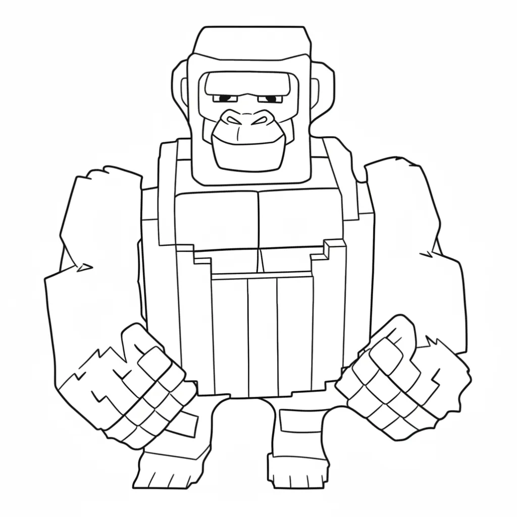 Gorillo Watermellondrillo 8 para dibujar e imprimir