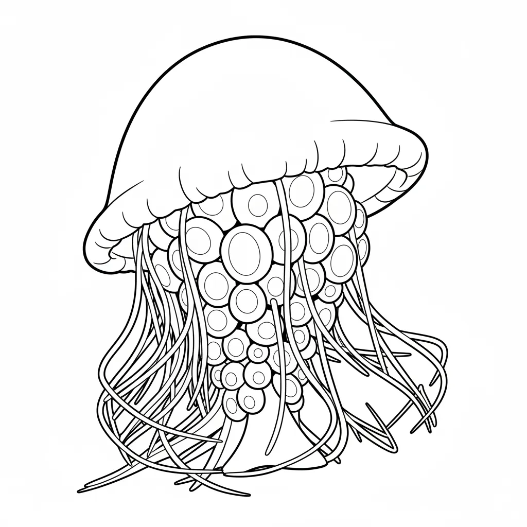 Graipussi Medussi 1 para colorear de para niños