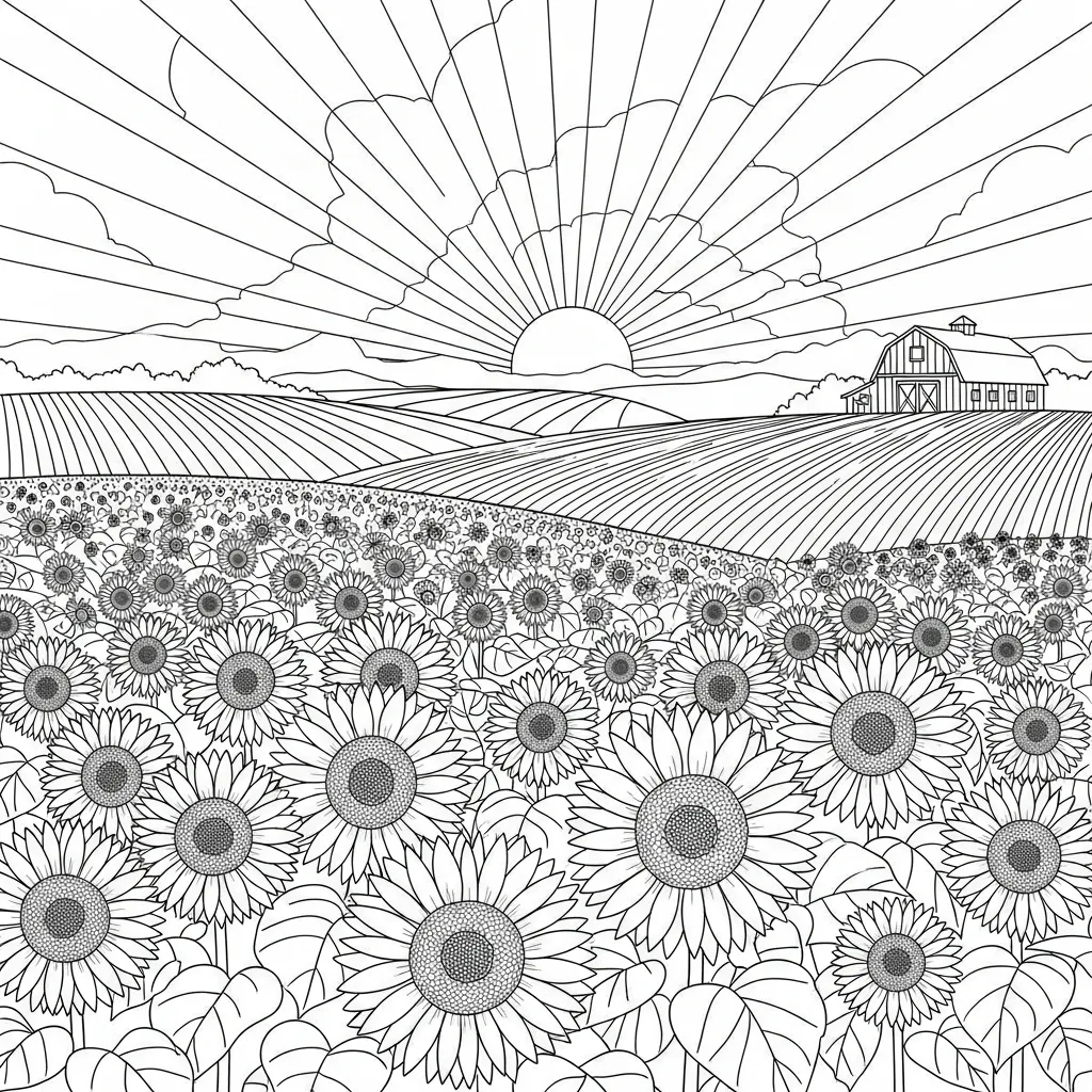 Granja para colorear para imprimir pdf