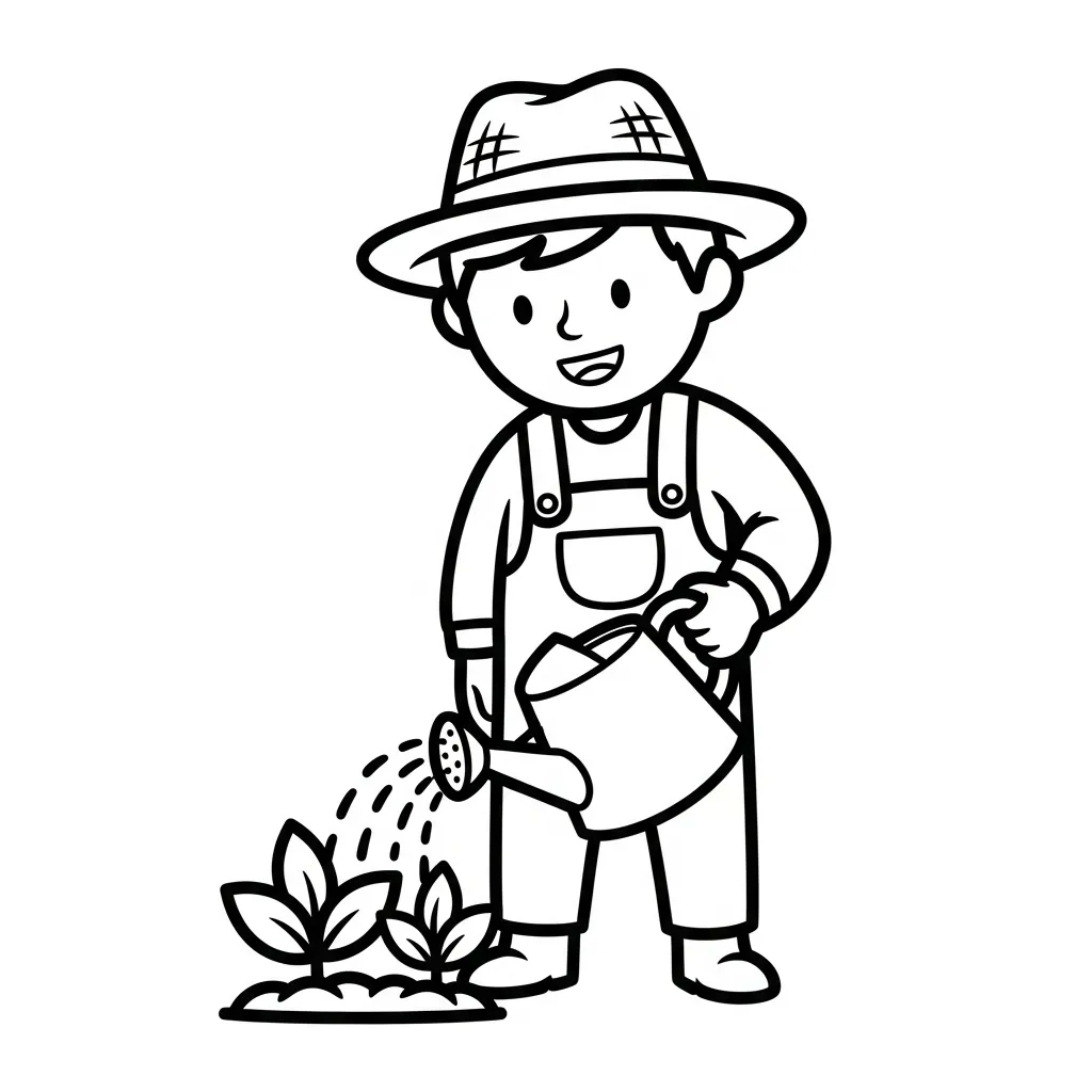 Granja para colorear para niño de para imprimir