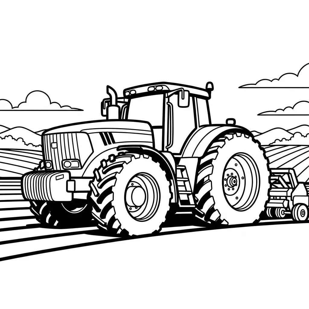 Granja para colorear para niño de 6 años