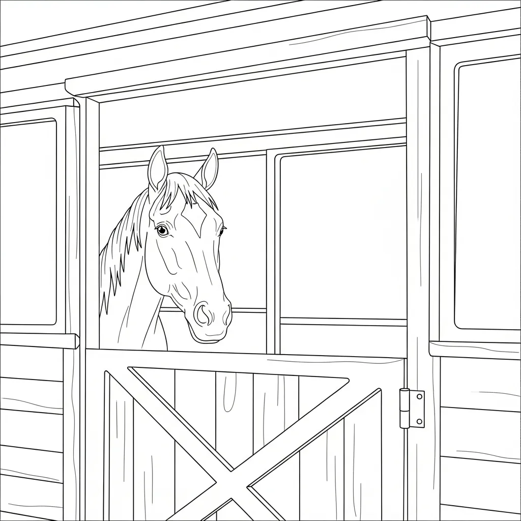 para imprimir Granja para colorear gratis