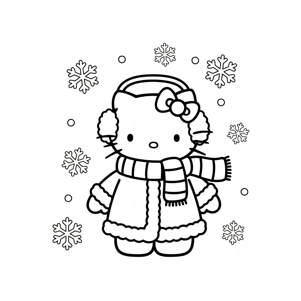 Hello Kitty 12 para colorear para imprimir para niño de 3 años