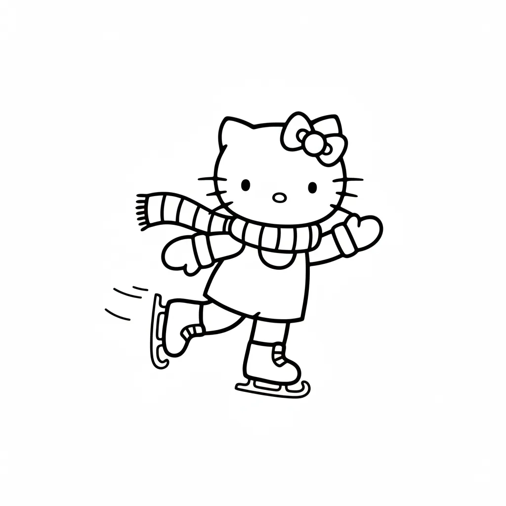 Hello Kitty 14 para colorear para imprimir gratis