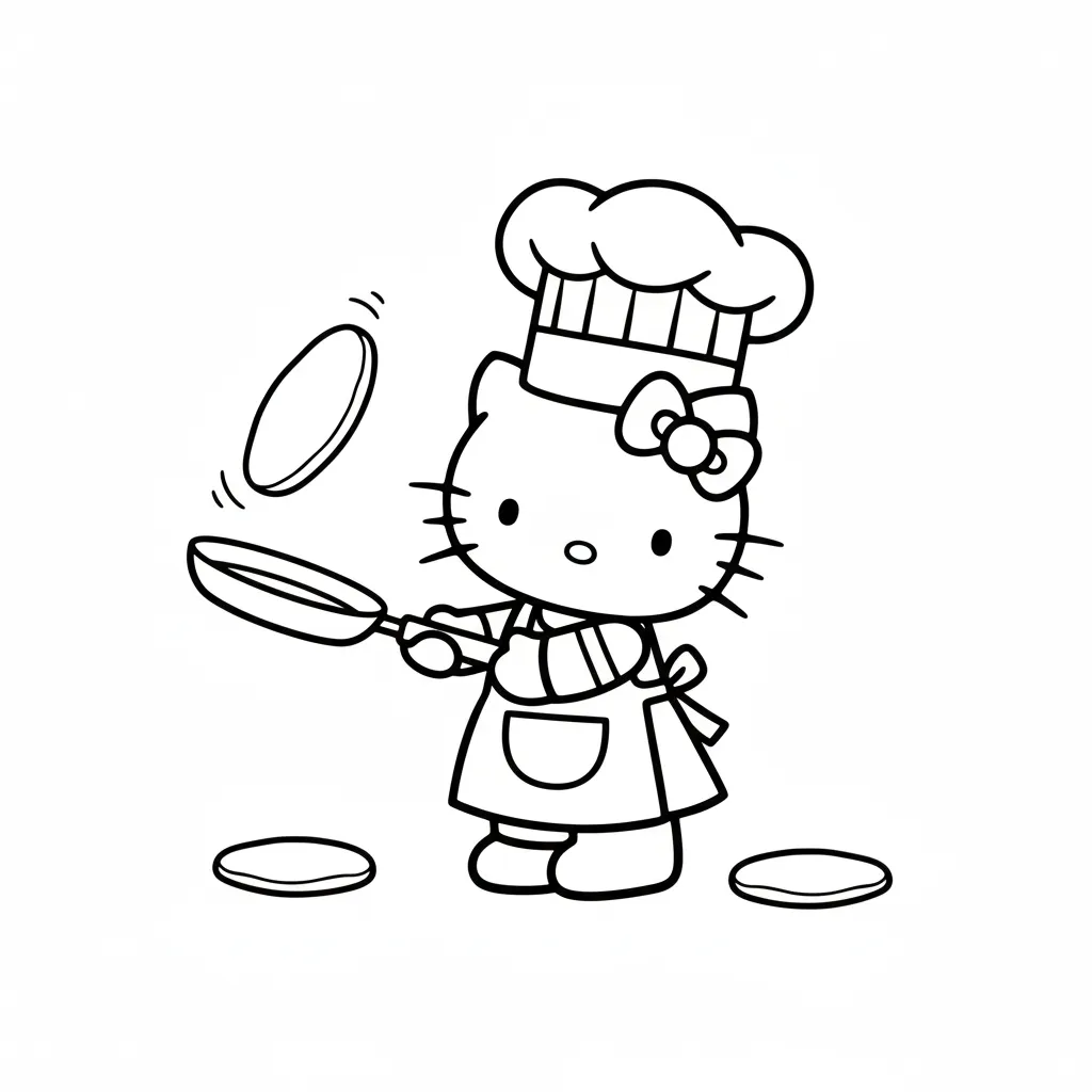 Hello Kitty 15 para colorear gratis para niños