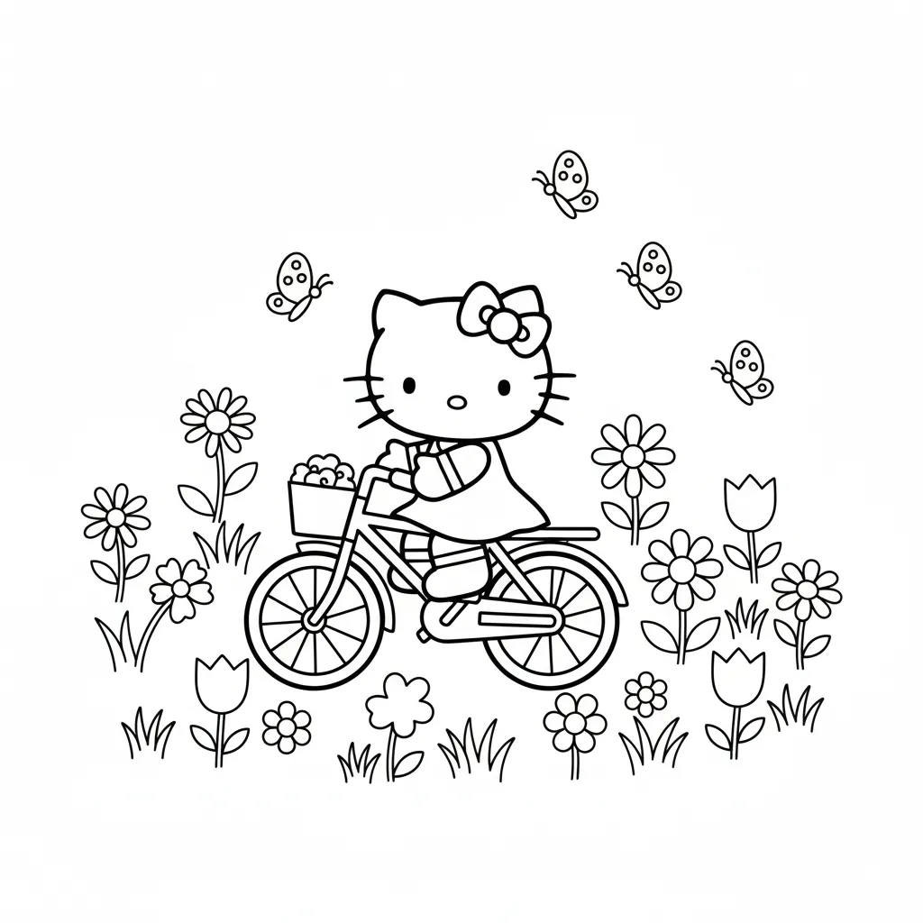 Hello Kitty 16 para colorear para imprimir para niño de 9 años