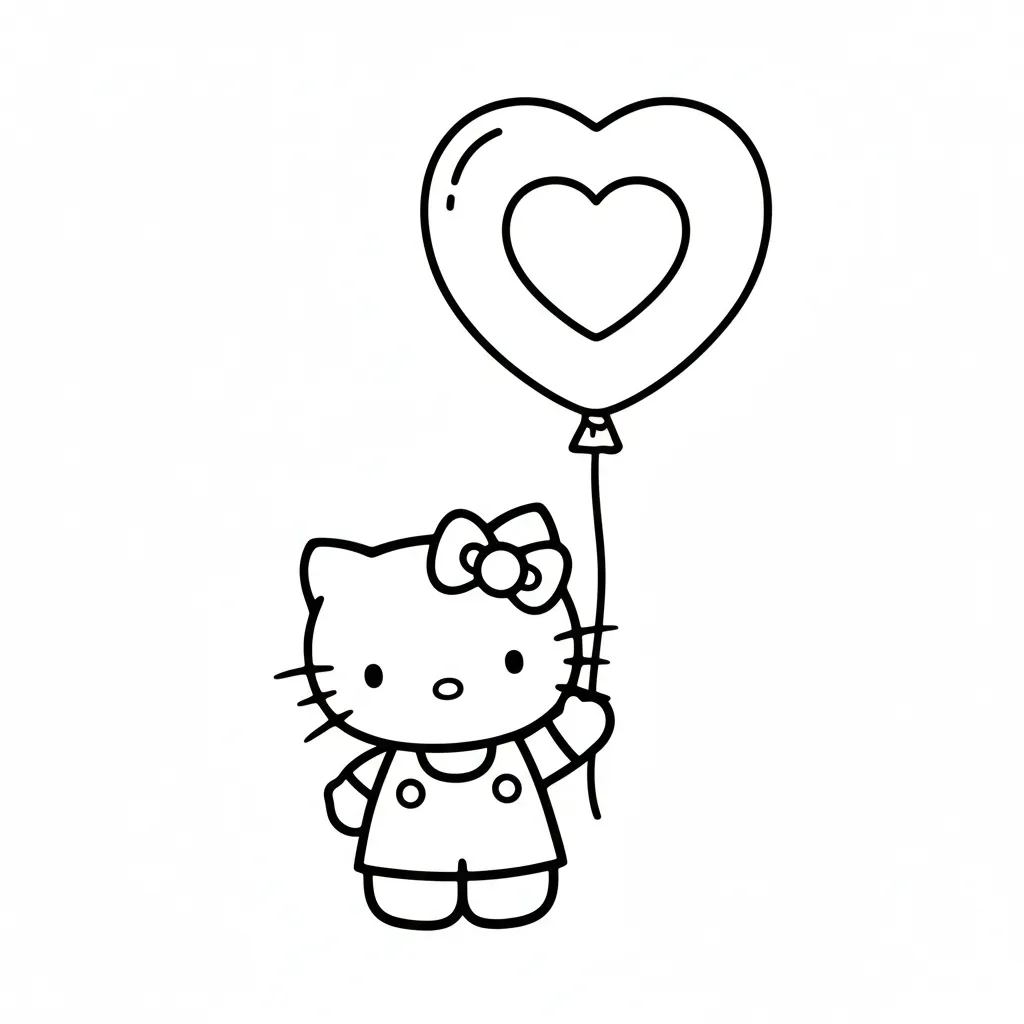 Hello Kitty 4 para dibujar e imprimir