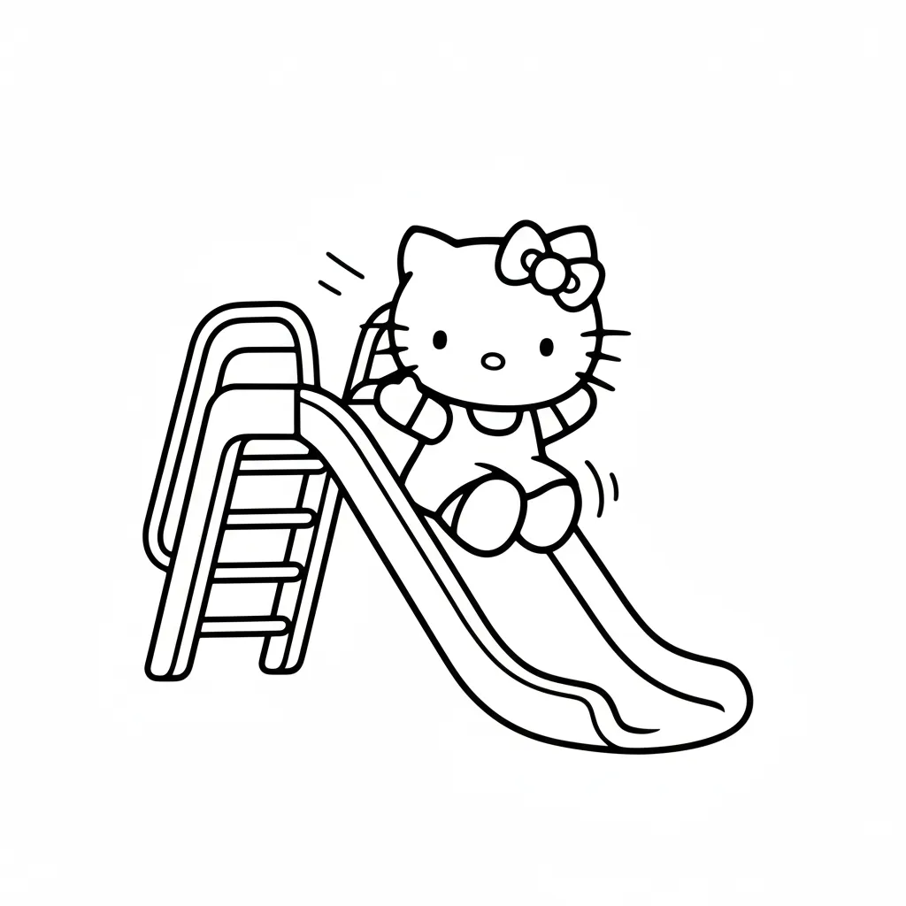 Hello Kitty 5 para colorear para imprimir gratis