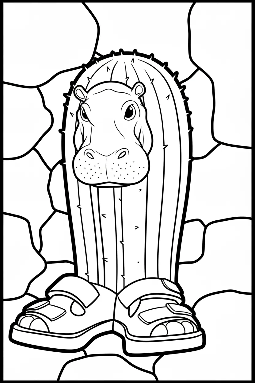 Hipocactus para colorear para imprimir pdf gratis 1