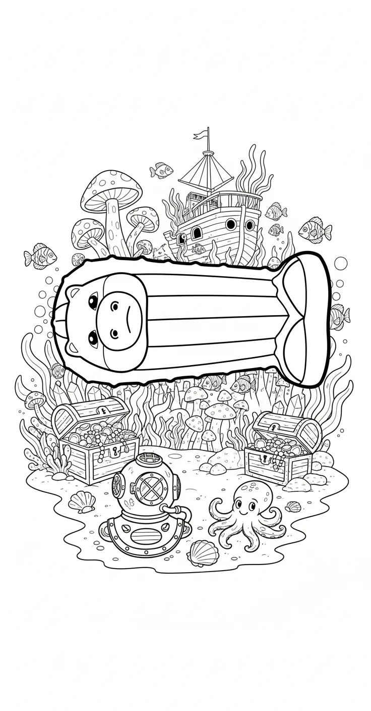 Hipocactus para colorear para niño de 10 años