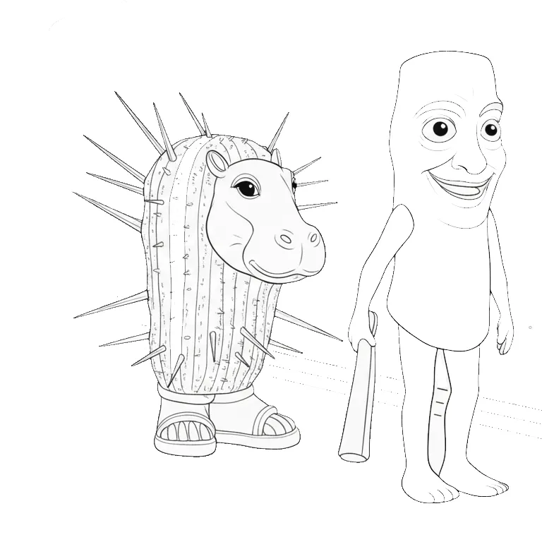 Hipocactus para colorear para niño de 10 años 1