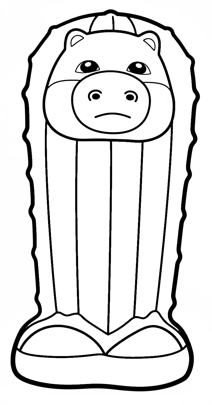 Hipocactus para colorear para niño para imprimir gratis