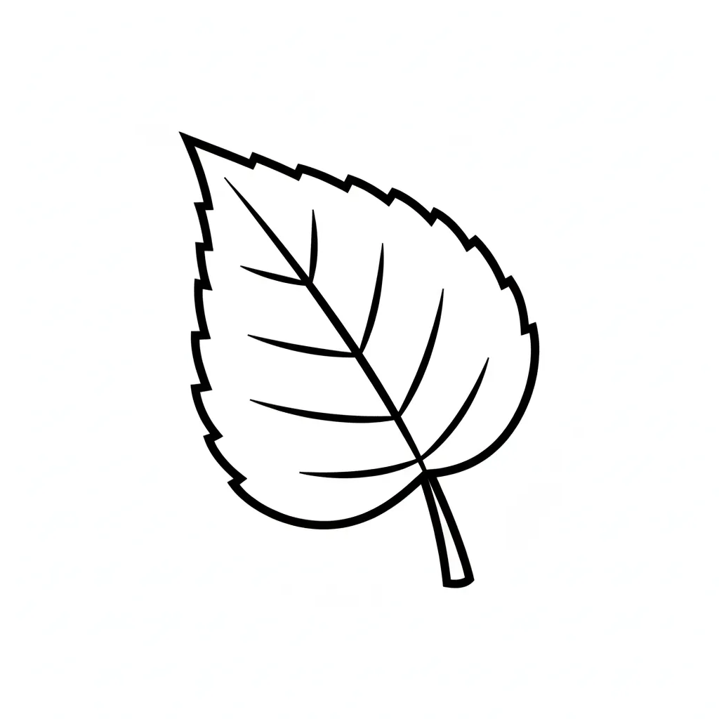 Hoja De Otoño 11 para dibujar e imprimir