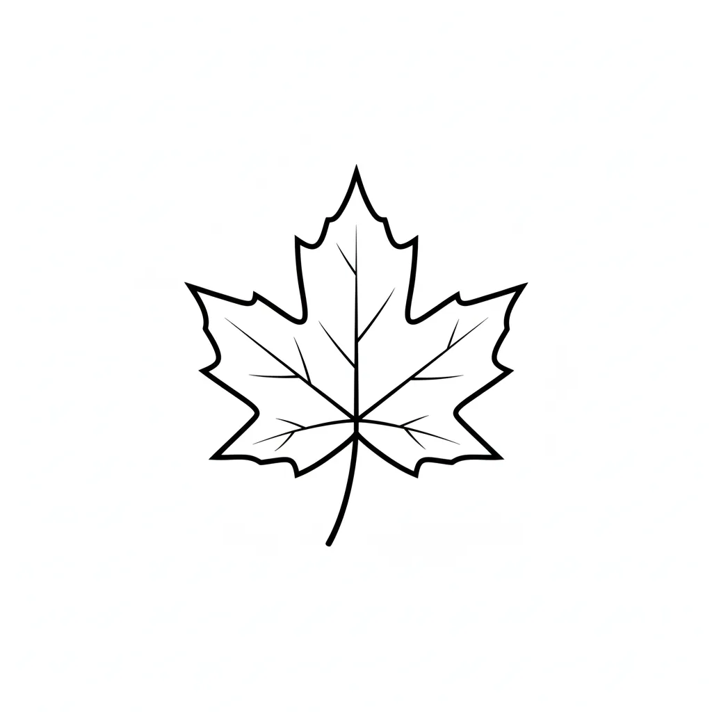 Hoja De Otoño 3 para dibujar e imprimir