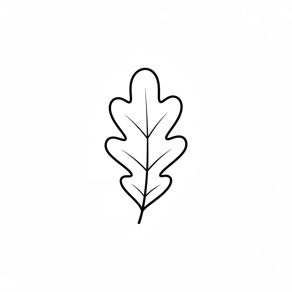 Hoja De Otoño 4 para colorear para niño de 10 años