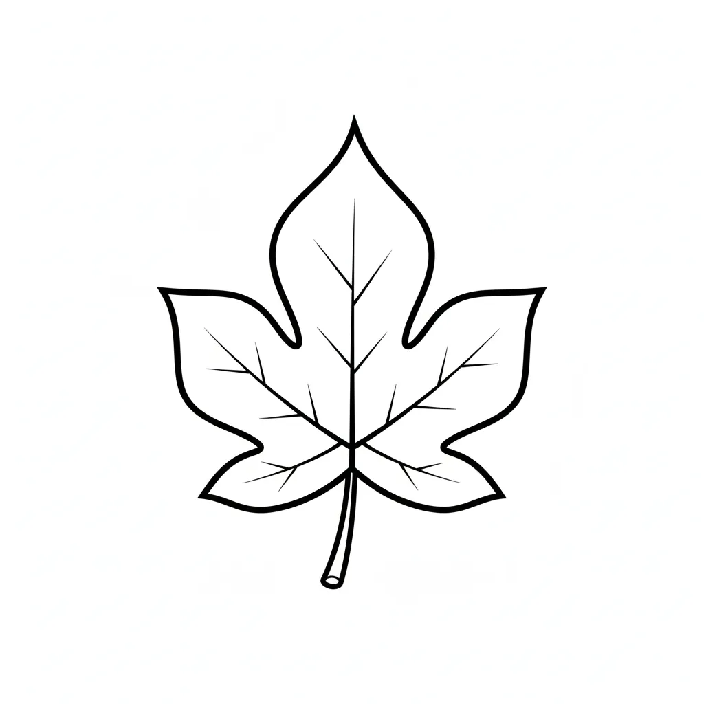 Hoja De Otoño 7 para colorear para imprimir para niño de 10 años