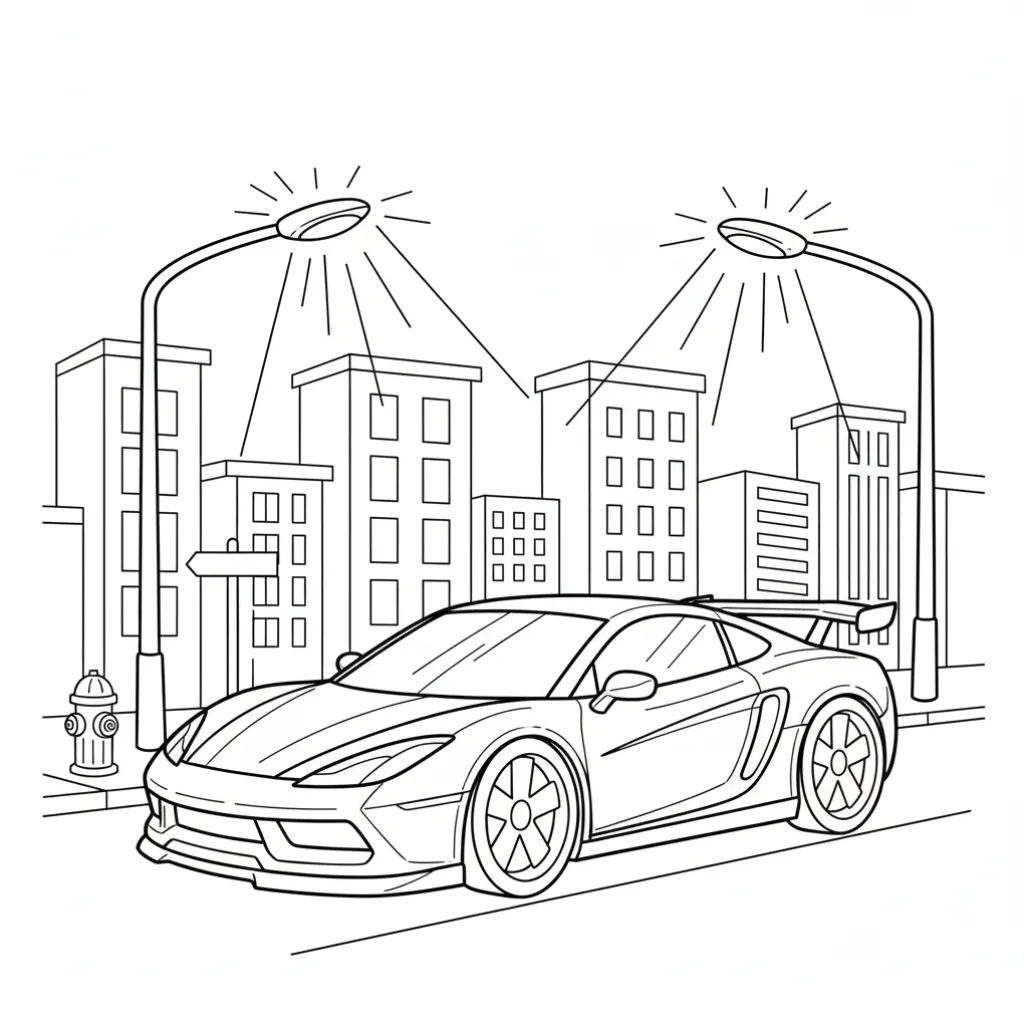 imprimir Hot Wheels10 para colorear para niño