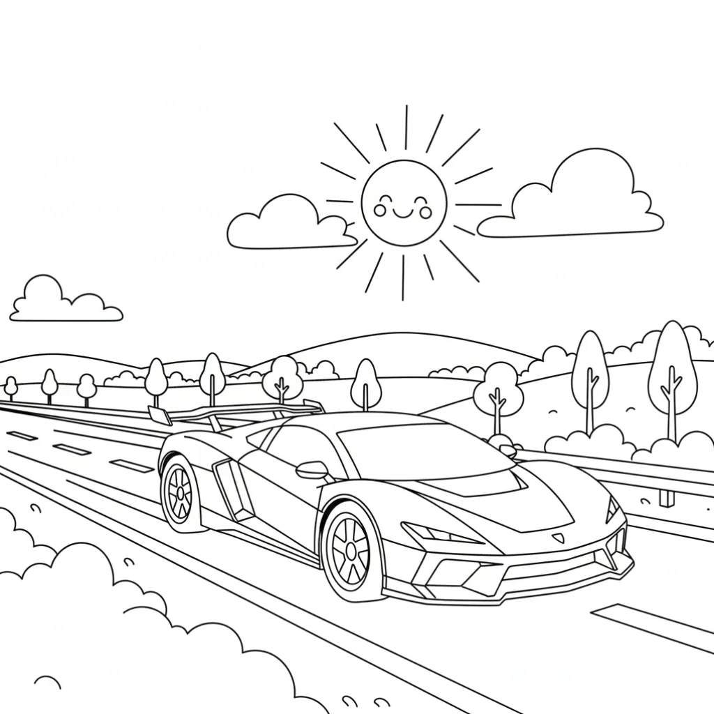 Hot Wheels13 para colorear para niño para imprimir