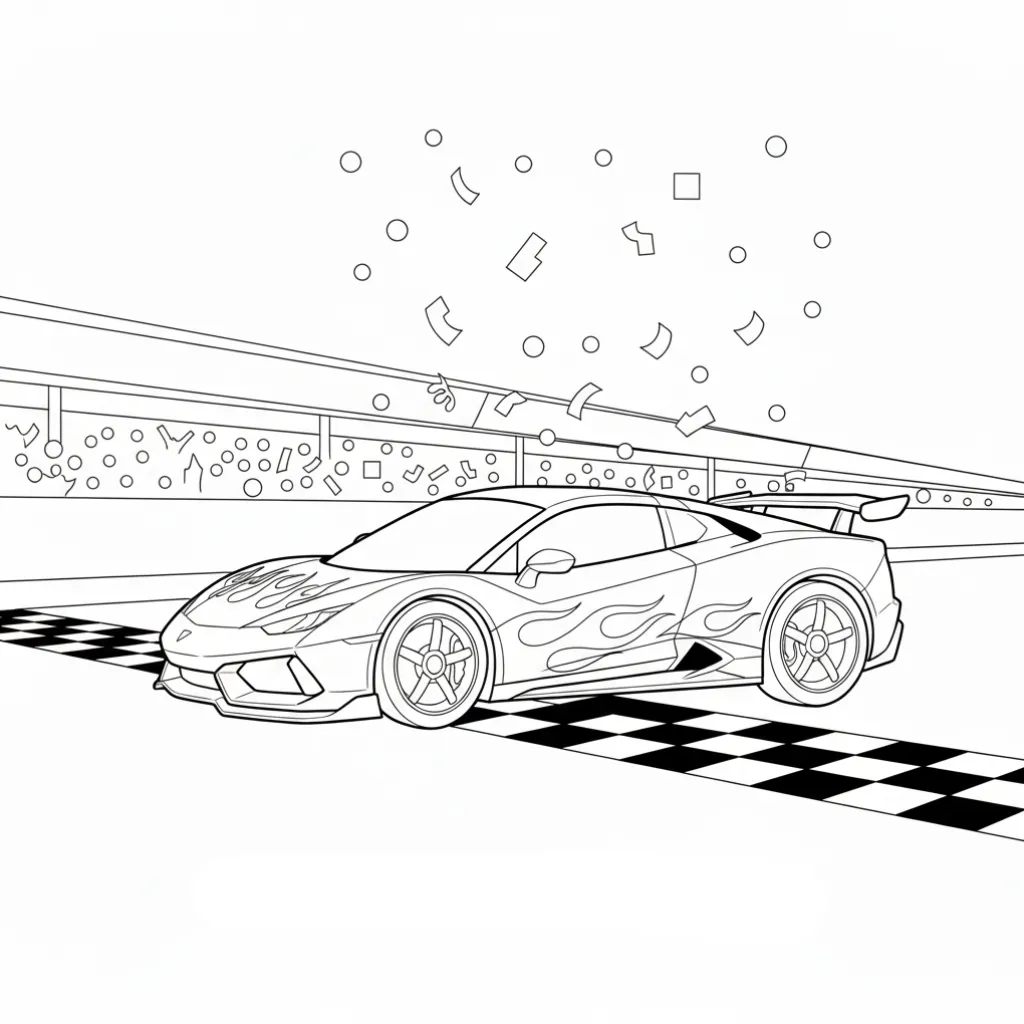 Hot Wheels16 para colorear gratis para niños