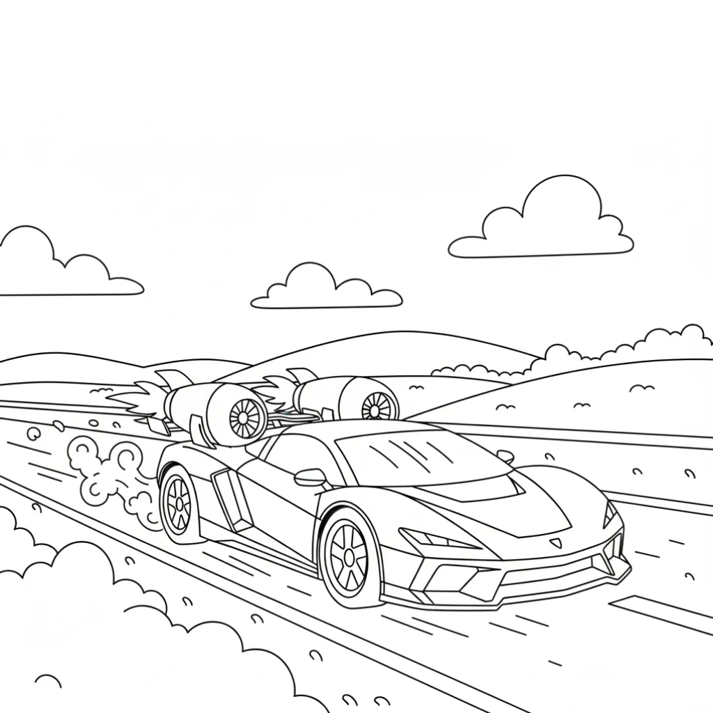 Hot Wheels9 para colorear gratis para niños