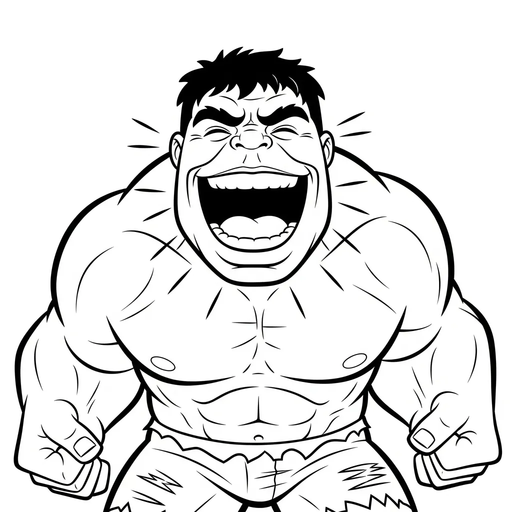 Hulk para colorear para imprimir pdf