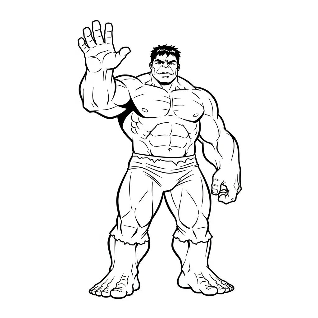 Hulk para colorear para imprimir para niños