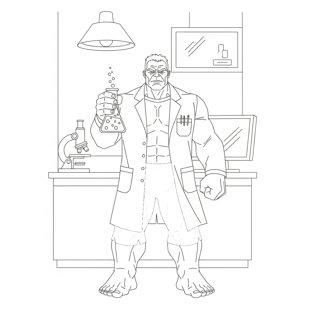 Hulk para colorear y recortar para imprimir