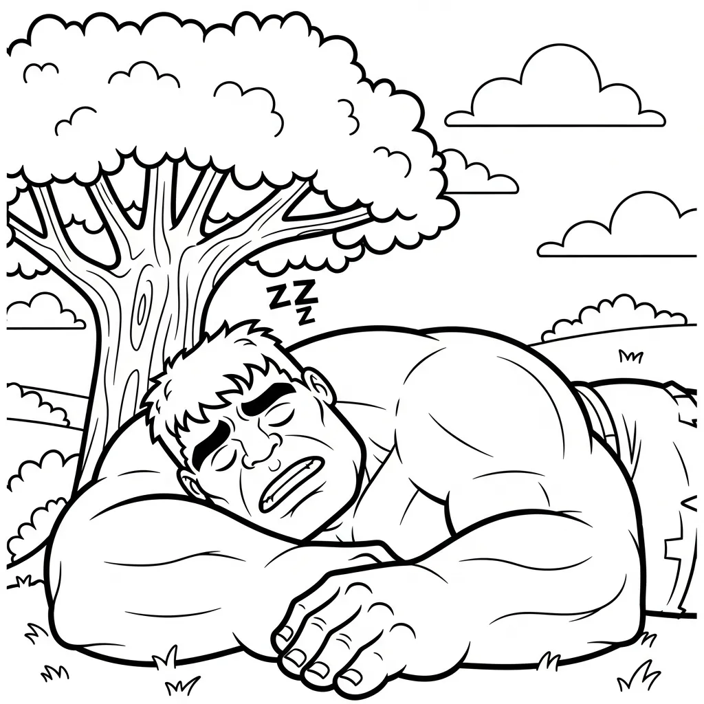 Hulk para colorear para niño de 8 años