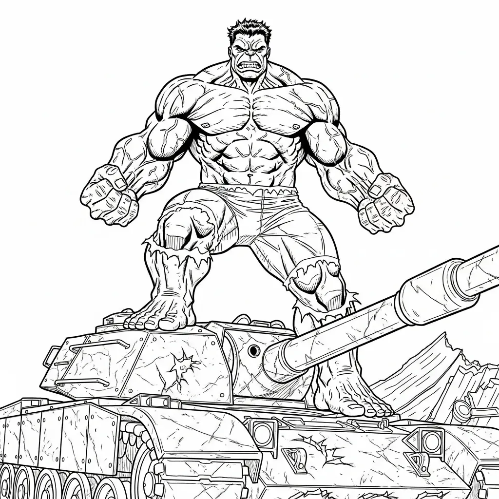 Hulk para colorear para niño