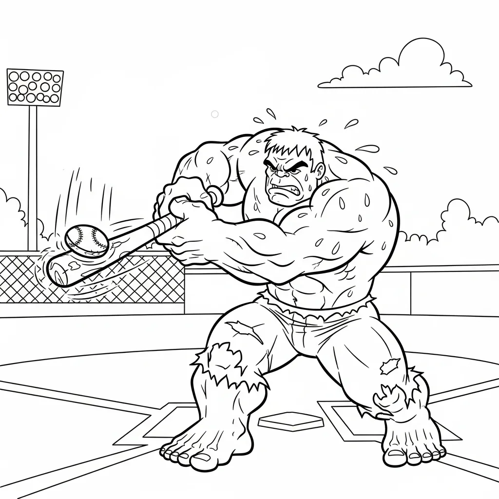 Hulk para colorear para primaria