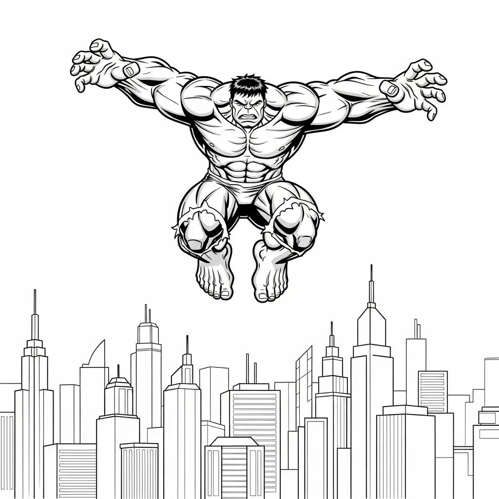 Hulk para colorear para primaria 1