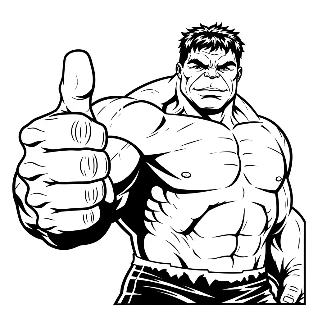 Hulk para colorear para imprimir pdf gratis 1