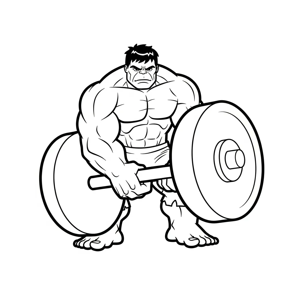 Hulk para colorear para niño de 5 años