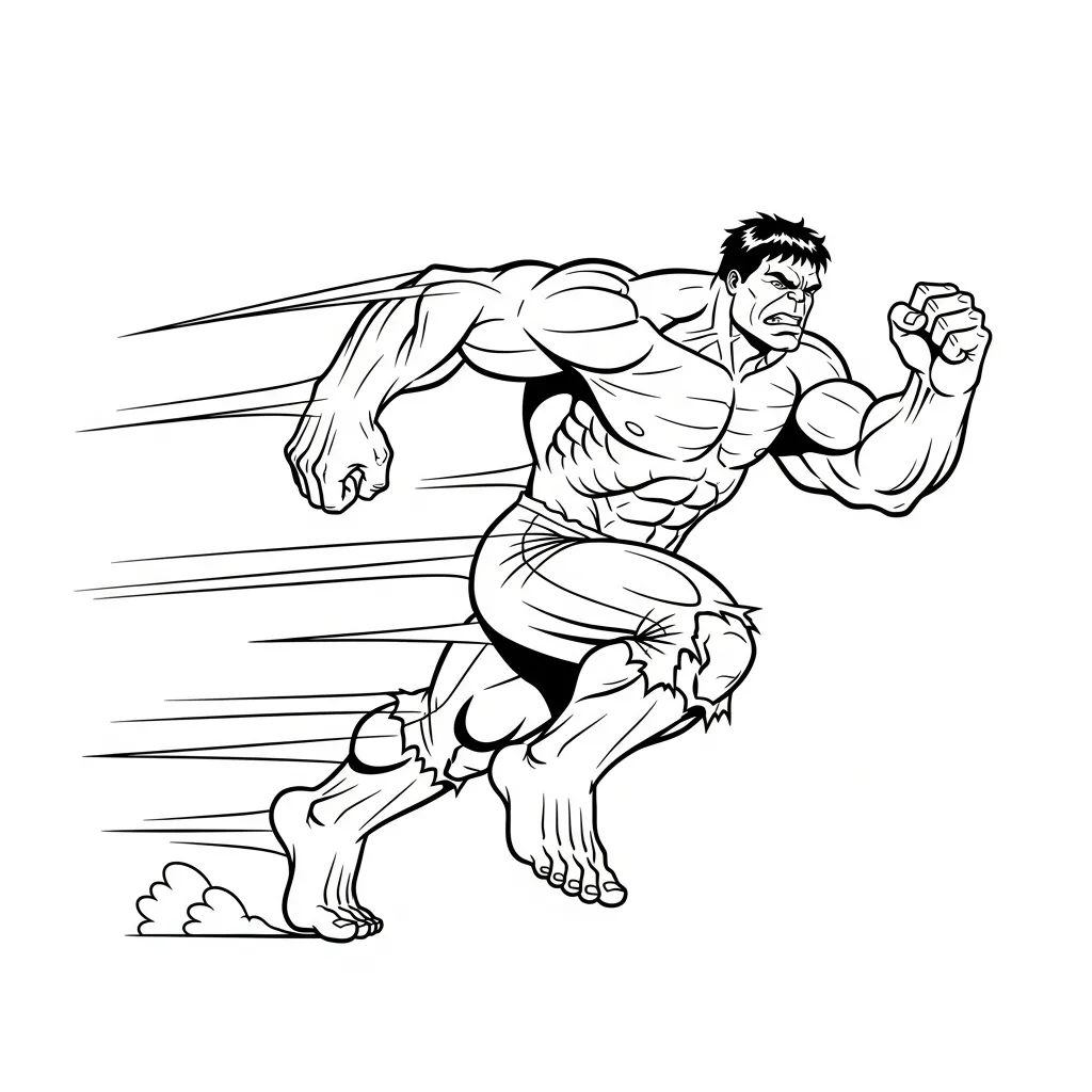 Hulk para colorear para niño de 2 años