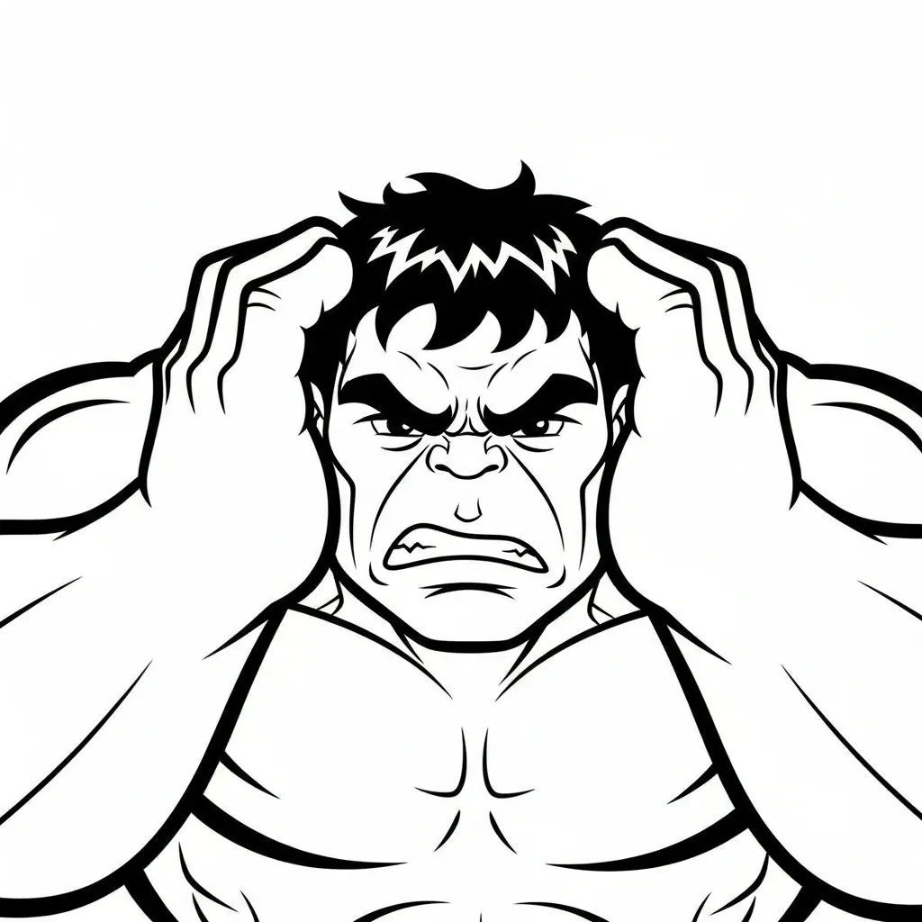 Hulk para colorear para imprimir para niño de 10 años