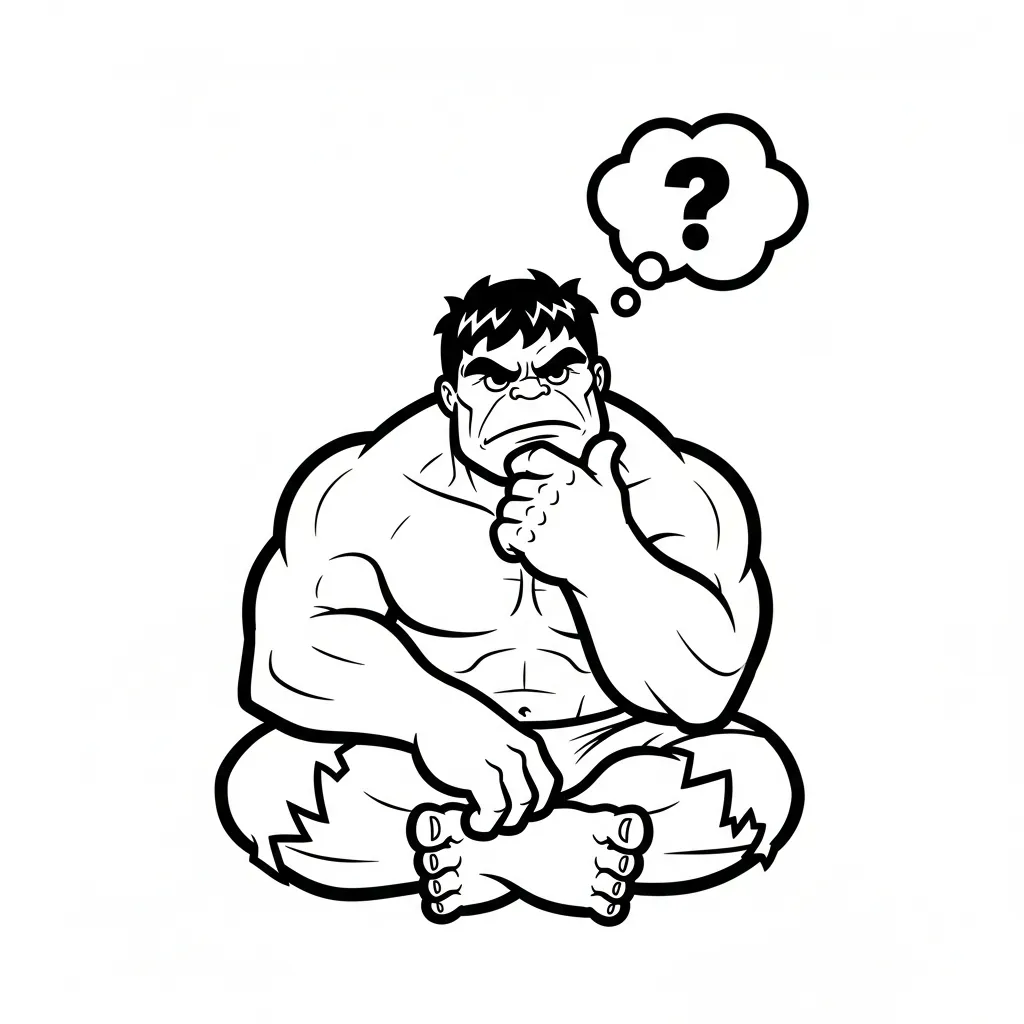 Hulk para colorear para niño de 10 años