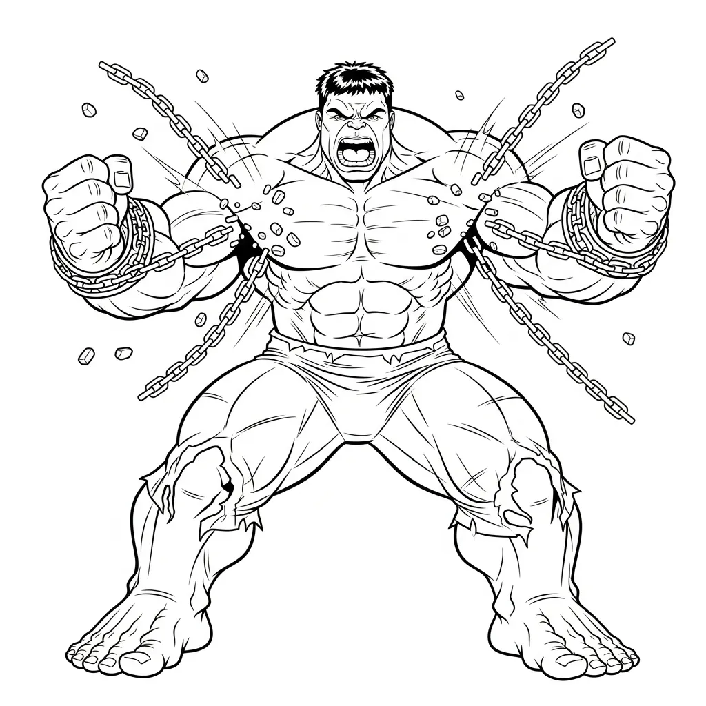 imprimir Hulk para colorear 1