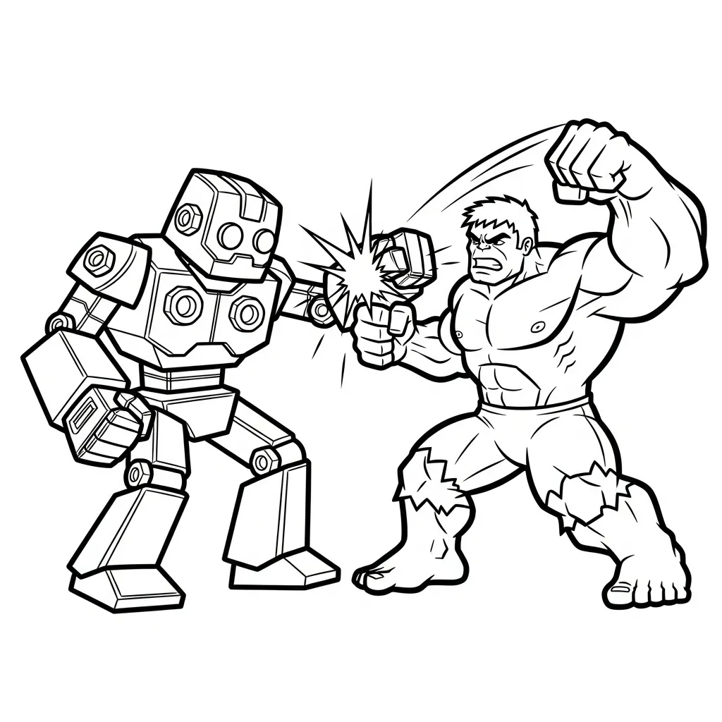 Hulk para colorear para imprimir pdf gratis 3