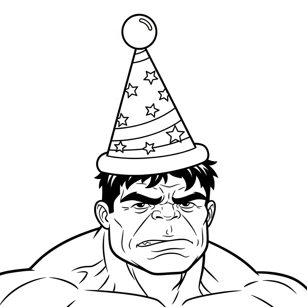 Hulk para colorear para niño de 3 años 1