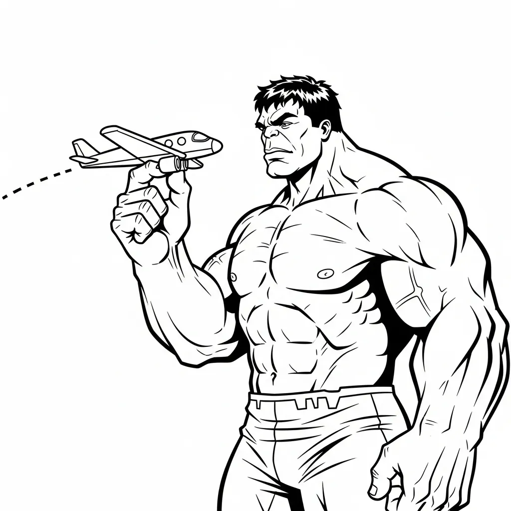 Hulk para colorear para niño para imprimir