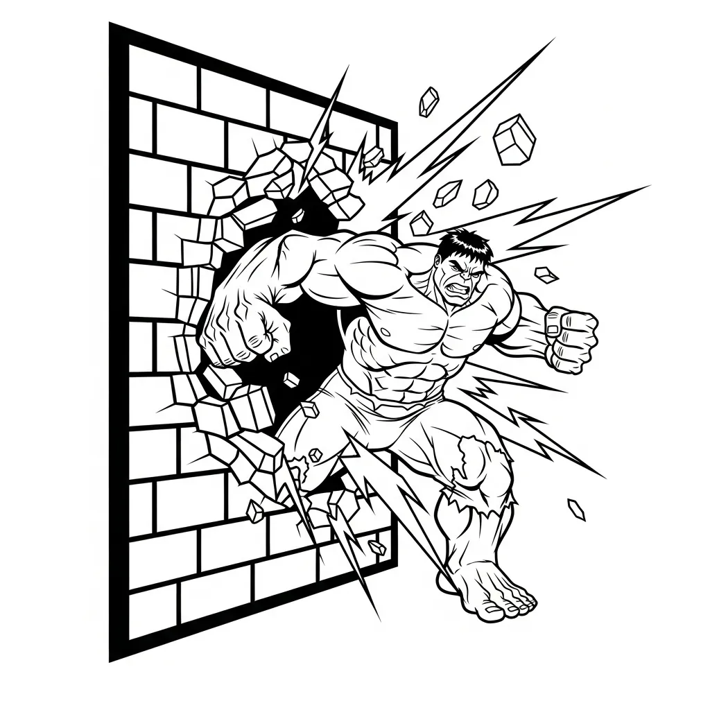 Hulk para colorear para imprimir gratis 2