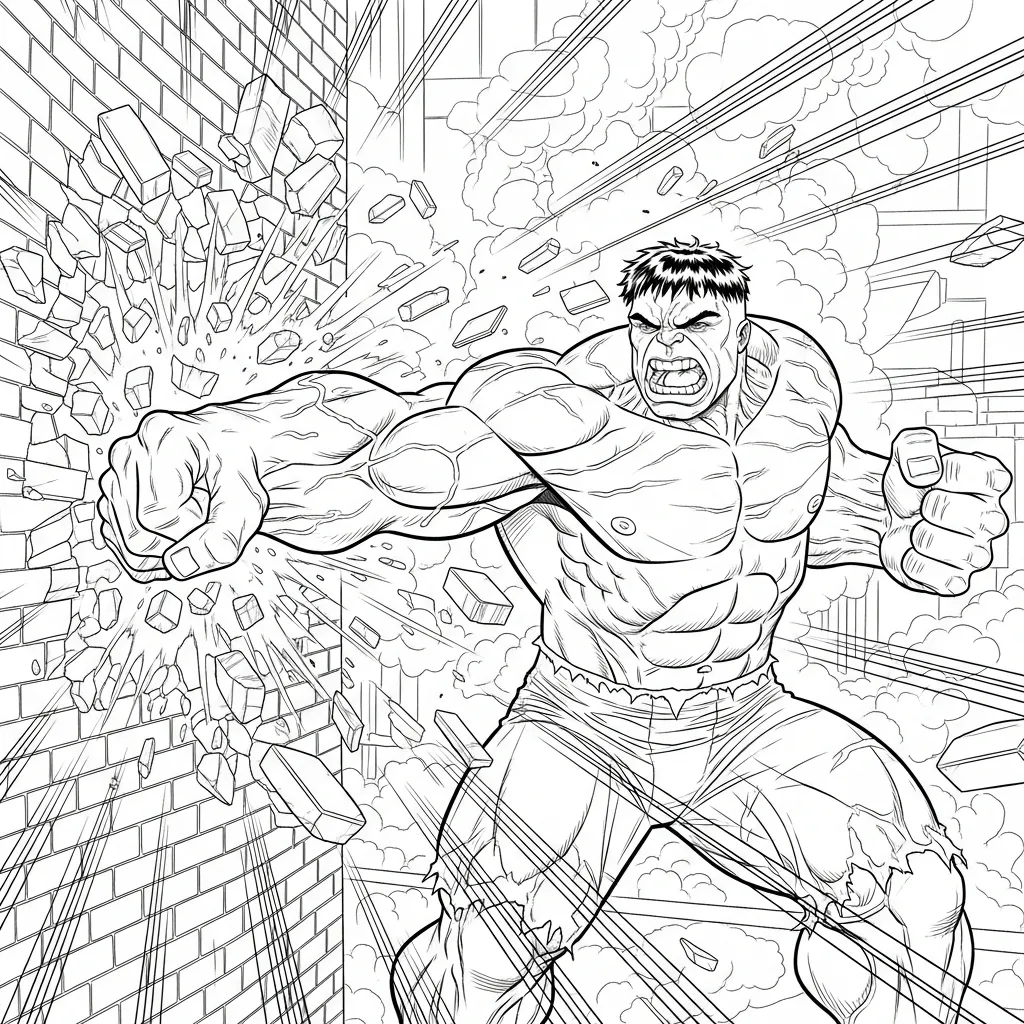 Hulk para colorear en línea
