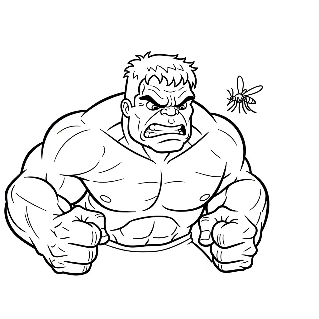 Hulk para colorear para imprimir gratis